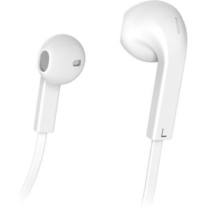 Hama Oordopjes met Microfoon en Platte Kabel - Wit
