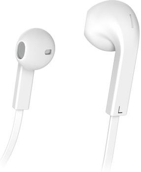 Hama Oordopjes met Microfoon en Platte Kabel - Wit