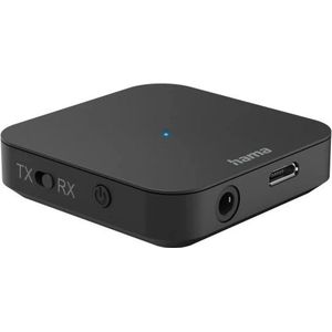Hama Bluetooth zender/ontvanger - 2-1 adapter - 12 uur batterijduur - Stereo 3,5mm aansluiting - Geschikt voor Bluetooth apparaten o.a. Smartphones, koptelefoon, luidsprekers - Zwart