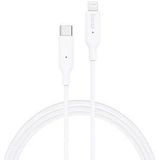 Hama USB-Kabel Ladekabel, USB-C - Lightning, 1 m, Weiß USB-Kabel
