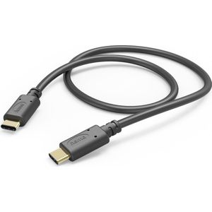 Hama USB- C naar USB-C kabel - Geschikt voor apparaten met USB-C aansluiting - USB 2.0 - 480Mbps - 150cm - Zwart
