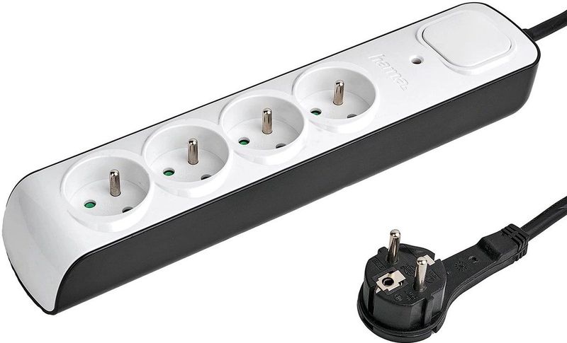 Hama - Premium Stekkerdoos - Wit - 4 Stopcontacten - 1,5 Meter Kabellengte