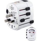 Hama - 223471 Universele Adapterplug - EU-stekker - Compatibel met Type B, G, I, J, L en N