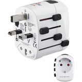 Hama - 223471 Universele Adapterplug - EU-stekker - Compatibel met Type B, G, I, J, L en N