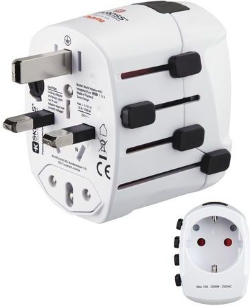 Hama - 223471 Universele Adapterplug - EU-stekker - Compatibel met Type B, G, I, J, L en N