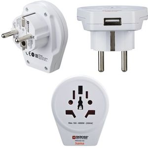 Hama - Reisadapter - USB - Voor 2- En 3-polige Apparaten - Geschikt Voor Europa