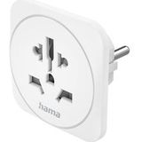 Hama - Reisadapter Type E En F - Universeel - Wit - Voor Europese Stopcontacten