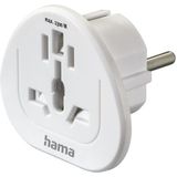 Hama - Reisadapter Type E En F - Universeel - Wit - Voor Europese Stopcontacten