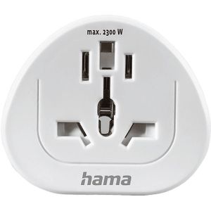 Hama Reisadapter type E en F, 3-polig, universeel, wereld naar Europa - Oplader Wit