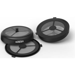 Xavax Permanente pad set van 2 (voor Philips Senseo en identieke koffiepad-machines, pad-filter voor koffiepoeder, losse thee, navulbaar, vaatwasmachinebestendige koffiefilter) zwart