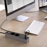 Stekkerdoos - Multi-Stekkerdoos - Zwart - Kunststof - 5 Stopcontacten met USB-C