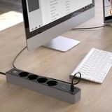 Stekkerdoos - 7 Stopcontacten - 3 USB Uitgangen - 65W Opladen