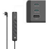 Stekkerdoos - 7 Stopcontacten - 3 USB Uitgangen - 65W Opladen