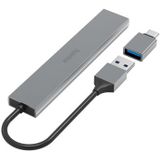 Hama - USB-Hub 4-Poorts - USB 3.2 Gen1 - Ultra Slim - Incl. USB-C-Adapter