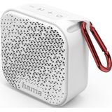 Hama Draadloze Bluetooth-luidspreker (draagbaar, waterdicht, LED-indicator, USB C, microfoon, handsfree ingang, AUX-ingang), wit