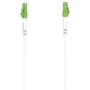 Hama Glasvezelkabel 5 m (netwerkkabel, LC APC, 10Gbit, patchkabel, LC/APC naar LC/APC, glasvezelkabel, glasvezelkabel, netwerkkabel 5 m, Gigabit Ethernet, verbinding van router, switch ...) wit