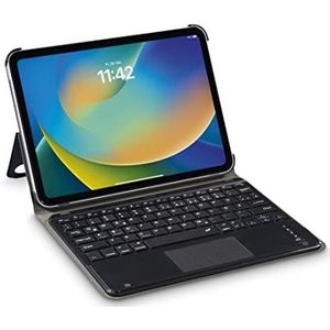 Hama Hoes met toetsenbord voor iPad 10e generatie 2022 (bluetooth-toetsenbord met touchpad, standfunctie, magnetische tablethoes, tabletcase, voor Apple iPad 10.9"", uitneembaar toetsenbord) zwart