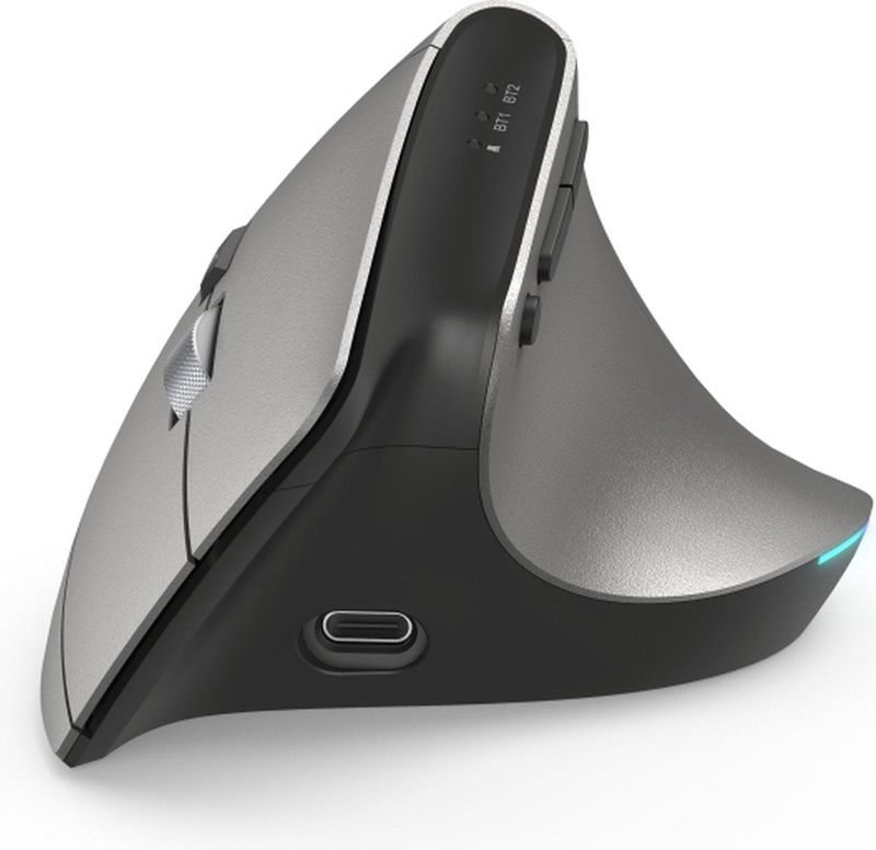 Hama - EMW-700 - Ergonomische Verticale Muis - Antraciet - Oplaadbaar - Multi Device