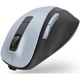 Hama Ergonomische draadloze muis, 6 toetsen, 2,4 GHz, BlueWave, 800/1200/1600 dpi, draadloze optische muis, ergonomische muis, voor laptop/pc, accu, rechtshandigen, poolblauw