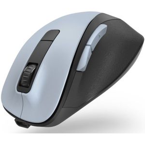 Hama Ergonomische draadloze muis, 6 toetsen, 2,4 GHz, BlueWave, 800/1200/1600 dpi, draadloze optische muis, ergonomische muis, voor laptop/pc, batterij, rechtshandig, poolblauw