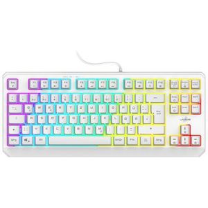 Hama Exodus 220 TKL toetsenbord USB QWERTZ Duits Wit