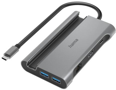 Hama - Connect2Mobile V2 - USB-C-hub - Zwart - Multiport met 7 Poorten