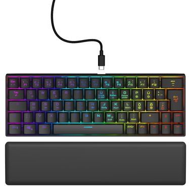 Hama Exodus 760 toetsenbord USB QWERTZ Duits Zwart