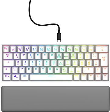 Hama Exodus 760 toetsenbord Gamen USB QWERTZ Duits Wit