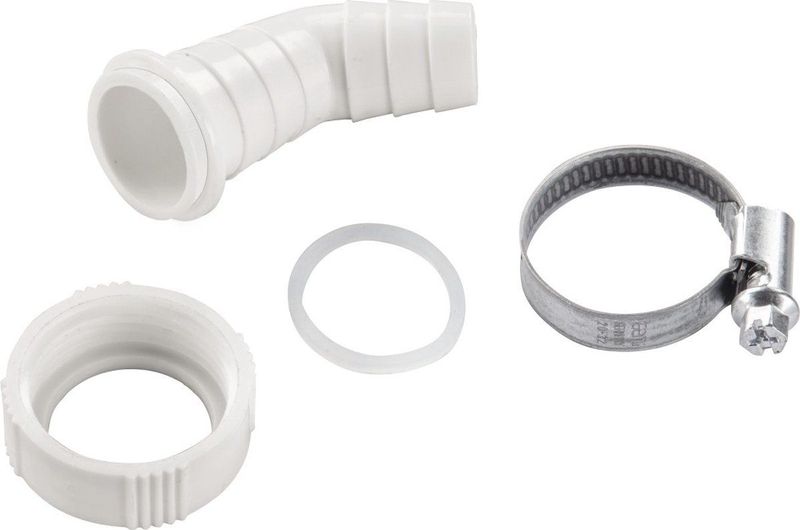 Xavax - Sifonaansluiting - Wit - Kunststof - Inclusief Afdichting en Slangklem