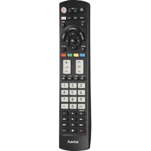 Hama Universele afstandsbediening voor Philips TV's (infrarood, leerbaar, lichtgevende toetsen, slimme knop, Easy Modefunctie, ergonomische hoofdtoetsen, 10 m bereik) zwart
