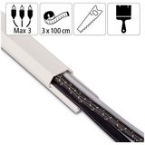 Kabelgoot - Universeel - Wit - FSC-gecertificeerd - Met 3M-kleefstrips