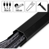 Hama eckig Alu Kabelkanal 110 cm schwarz
