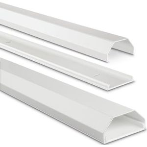Hama Kabeldoorvoer van aluminium, rechthoekig, 110 x 5 x 2,6 cm, wit