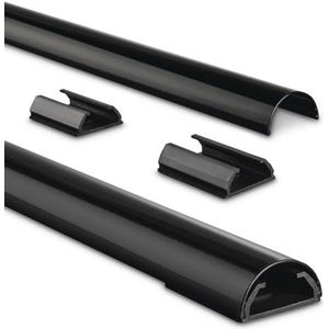 Hama halbrund Alu Kabelkanal 110 cm schwarz