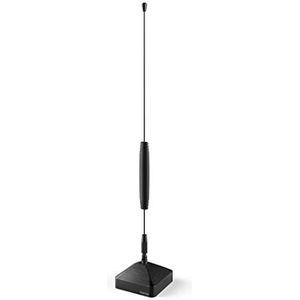 Hama Kamerantenne ""Basic"", passief (ontvangst van DVBT, DVBT2, DAB+, DAB, FM, kamerantenne voor tv en radio, 360° ontvangst, 180° draaibaar) zwart