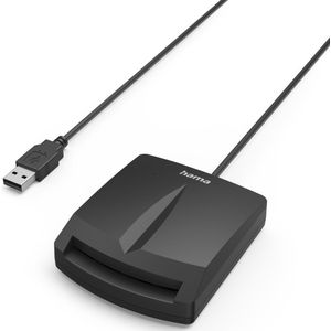 Hama Chipkaartlezer Single voor Smartcards/ID-kaarten met USB-C Adapter Zwart