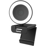Hama - C-850 Pro QHD Webcam - Zwart - Inclusief Ringlamp en Afstandsbediening