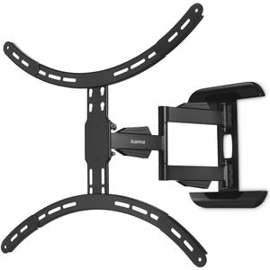 Hama Support TV Mural Orientable Garantie 10 Ans (Support TV Pivotant Inclinable Extensible, 45kg Max, pour écrans 94 à 191 cm (37"" à 75"") VESA 200x200 à 600x500, Chevilles Fischer fournies) Noir