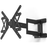 Hama TV muurbeugel draaibaar, kantelbaar, extra lange arm (tv-muurbeugel 32-65 inch, VESA 100x100 tot VESA 400x400, tot 50kg, ultra slim, uittrekbare houder, met fischer-pluggen) zwart