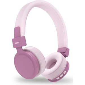 Hama Draadloze hoofdtelefoon (true wireless, microfoon, bluetooth, stereo, knoppen, kleine schelpen, verstelbare band) roze