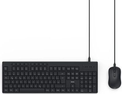 Hama - CKM-200 - Toetsenbord en Muis Set - Zwart - Bedraad - QWERTZ (NL)