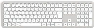 Hama - WK-550 Toetsenbord - Wit - Draadloos en Bluetooth - Multi-Device Verbinding