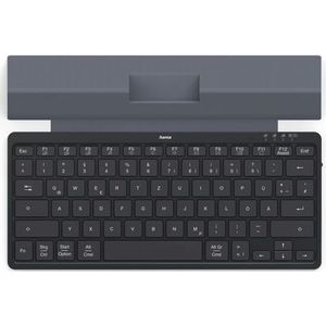 Hama Multi-apparaat toetsenbord Travel 600, hoes, Bluetooth, klein, SW, QWERTZ DE (00125138) (DE, Draadloze), Toetsenbord, Zwart