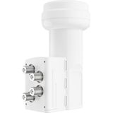 Hama - 00205377 - Universele Quad Lnb - Wit - Robuuste Weerbestendige Behuizing