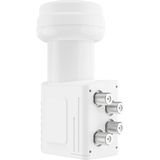 Hama - 00205377 - Universele Quad Lnb - Wit - Robuuste Weerbestendige Behuizing
