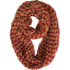 Loop Sjaal RITA - Rood / Multicolor - Dames - Acryl / Polyester - Ronde sjaal