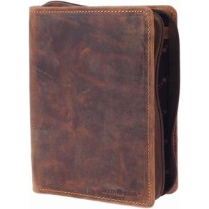 Leren Schrijfmap A5 Greenburry Vintage met Ritssluiting