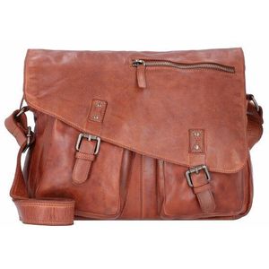 Greenburry GBVT Messenger Leder 38 cm Laptopcompartiment chestnut