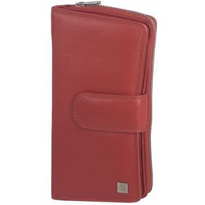 Greenburry Sponsachtig portefeuille leer 9,5 cm red