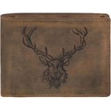 Greenburry - Vintage Animal wallet - royal stag - men - brown